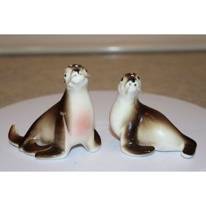 Salt & Pepper Shakers - California Sea Lions with Whiskers 1960s